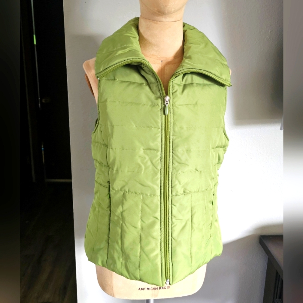 Green Puffer Vest - NWOT